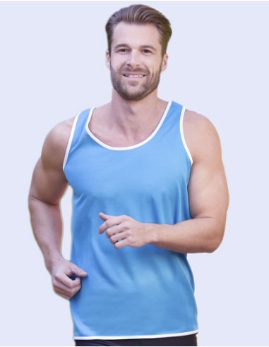 STR-SW305-Mens Contrast Sports Vest